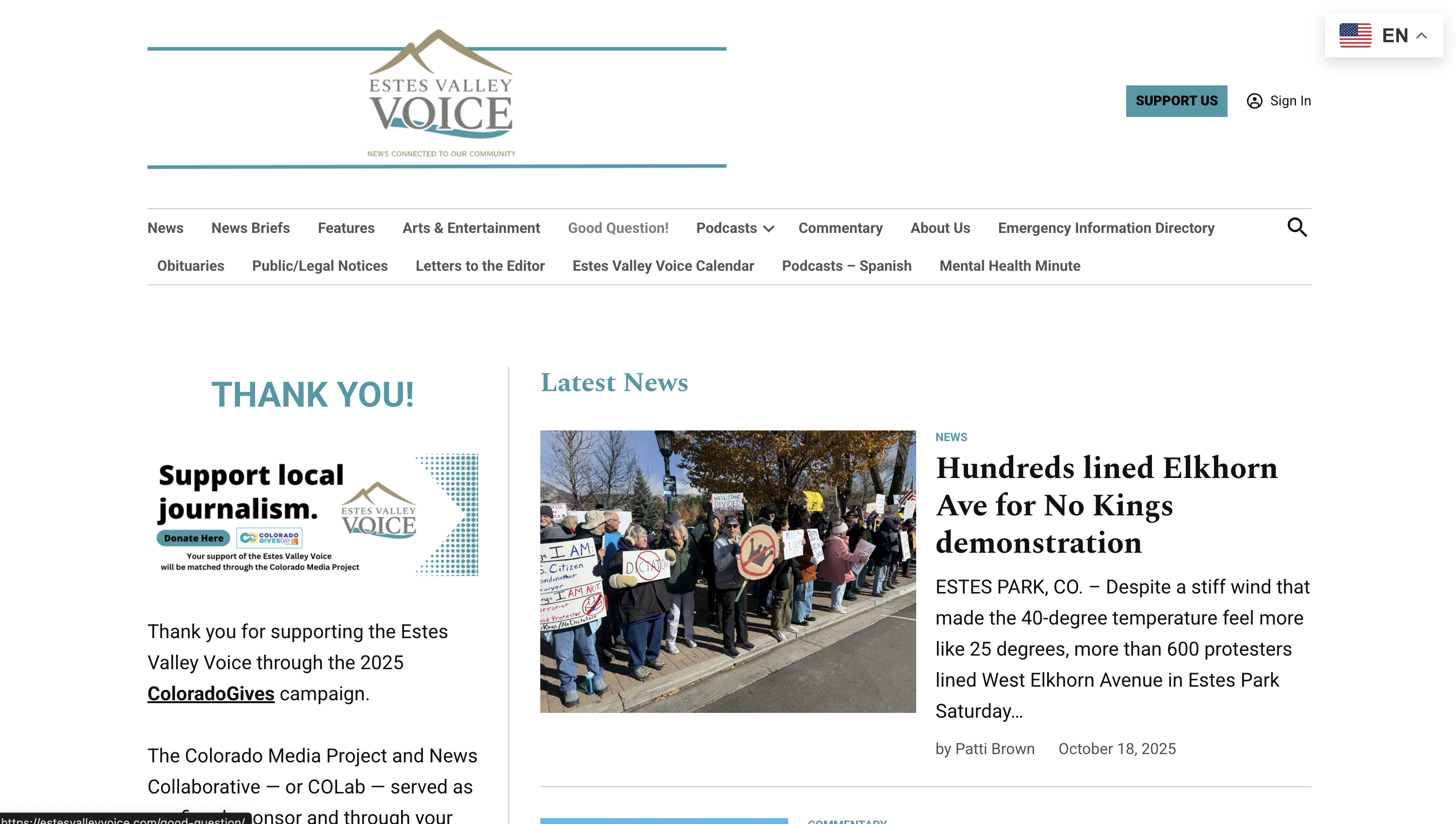 estesvalleyvoice.com — WordPress news migration & features preview